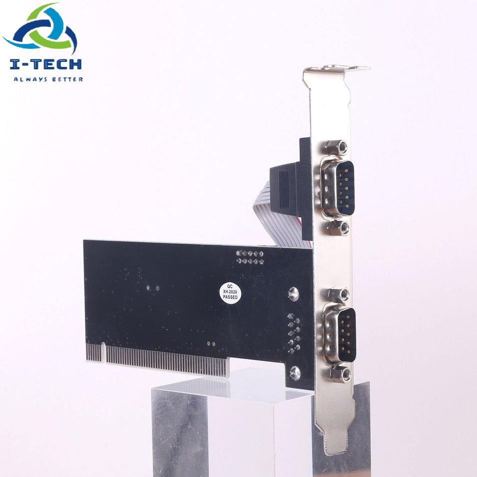 Thẻ Chuyển Đổi 2 Cổng Pci Serial Rs232 Db9 Cho Máy Tính