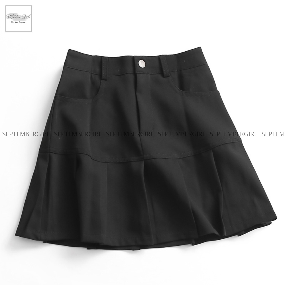 Chân Váy Ngắn Nữ Chất Kaki Dập Ly *FREESHIP* Thời Trang SEPTEMBERGIRL - WM SKIRT 001V2