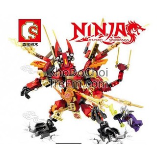 Lego xếp hình Ninja Go Rồng vàng chiến đấu