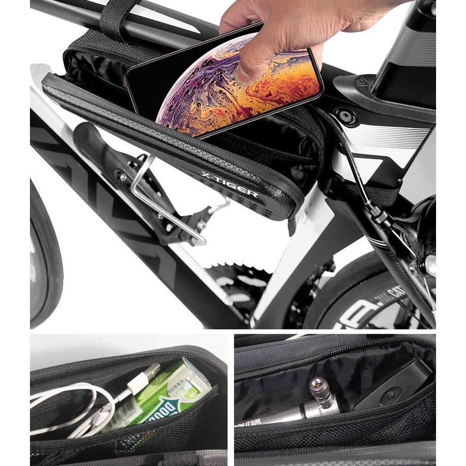 Túi Đựng Vật Dụng X-TIGER Chống Thấm Nước Gắn Sườn Xe Đạp Tiện Lợi