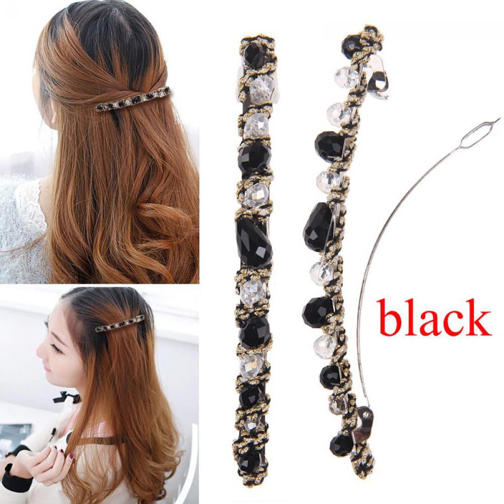 Kẹp tóc dài đính đá nhiều màu sắc phong cách nữ tính sang trọng