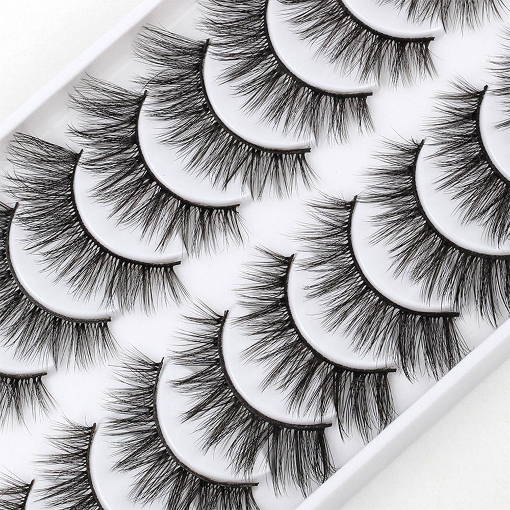 Set 10 Cặp Lông Mi Giả Mềm Mịn Nối Mi Giả Tiện Dụng