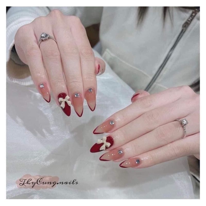 Charm nơ nail trang trí móng hot hit