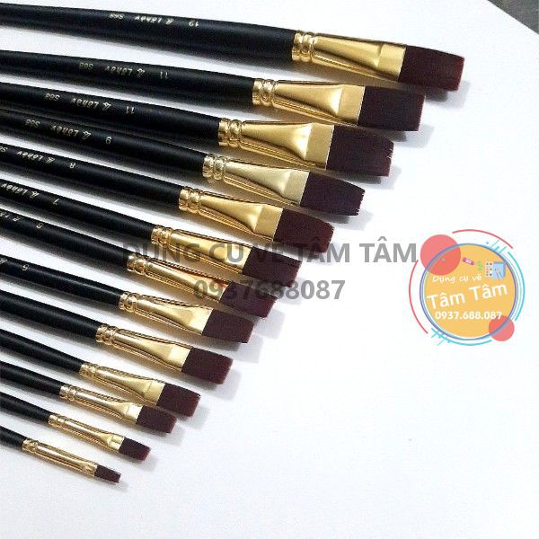 [ TÂM TÂM ]-Cọ đầu vuông S68, Cọ đầu bằng bán lẻ theo size-