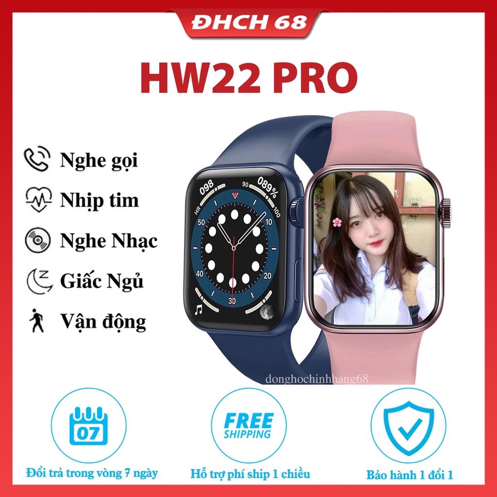 Đồng Hồ Thông Minh W46, Hw22 Pro seri 6 Thay Ảnh Nền Sạc không dây Chống nước,Nền Sạc Không Dây