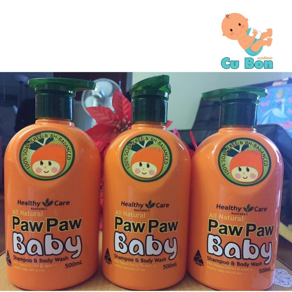 Sữa tắm gội đu đủ Paw Paw Baby Healthy Care 500ml của Úc cho trẻ