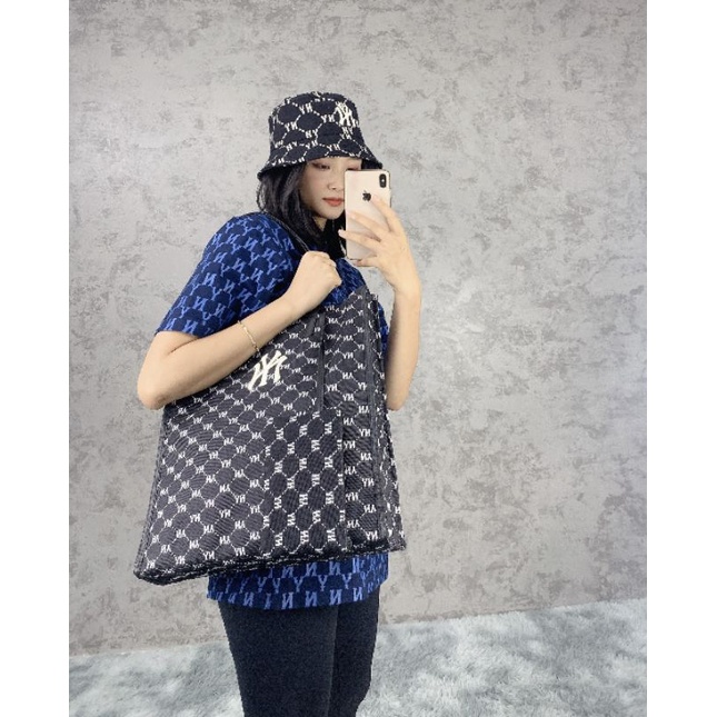 Túi vải MLB NY MONOGRAM TOTE BAG BLACK