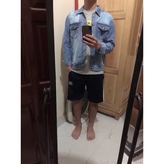 [VIP] Aó khoác jean nam GM rách nhẹ kinh điển form chuẩn đẹp hình thật túi thật nhận hàng bất ngờ từ Chiwawa shop