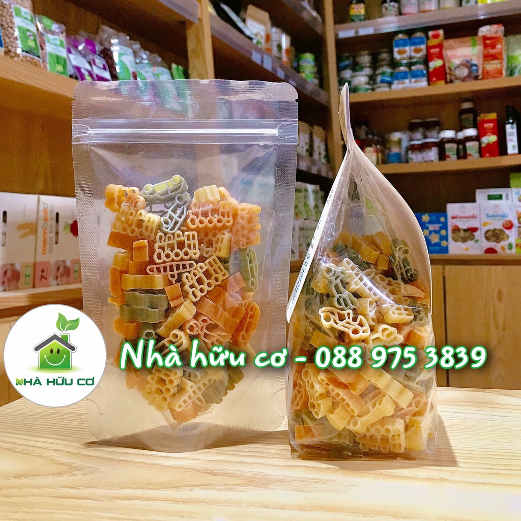 Nui rau củ hữu cơ cho bé ăn dặm HÌNH TÀU XE - DALLA COSTA 250g/100g - Date:4/2024 - Nhà Hữu Cơ