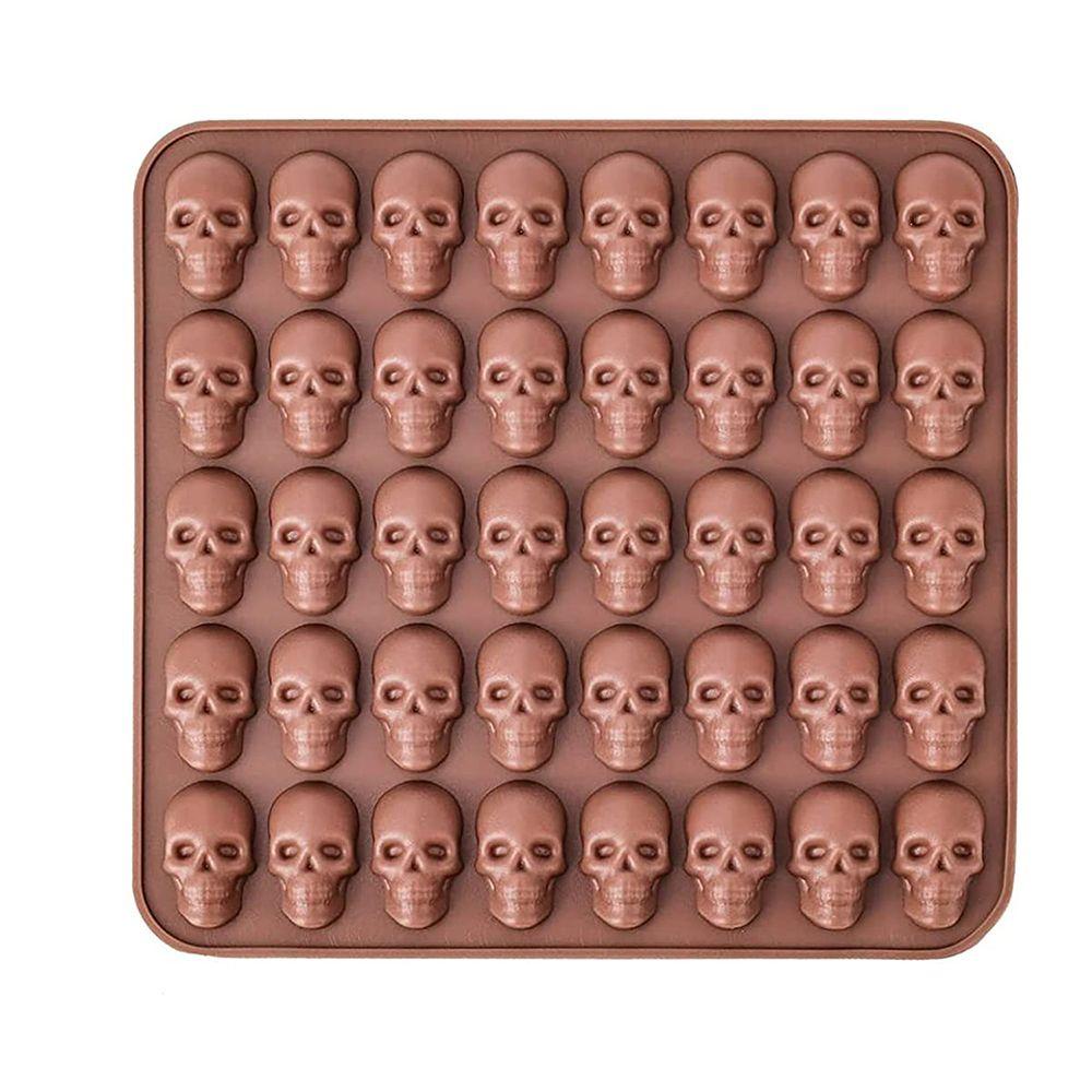 Khuôn Silicone 40 Ngăn Làm Bánh Hình Đầu Lâu Trang Trí Nhà Cửa DIY