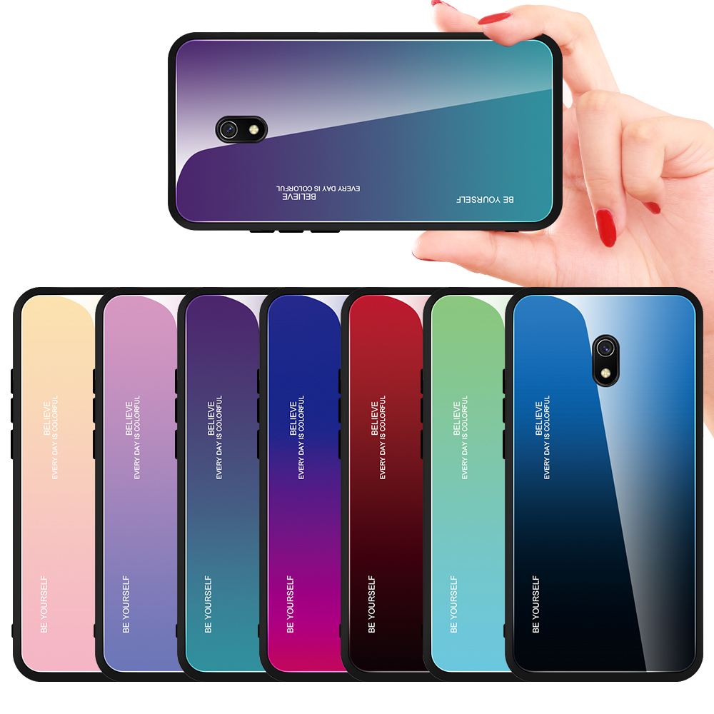 Xiaomi Redmi 10X Pro 5G 9A 9 8A 8 Hard Glass Case Tempered Gradient Color Casing Anti-Scratch Shockproof Phone Cover | BigBuy360 - bigbuy360.vn