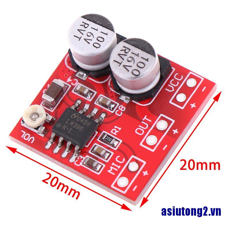 Bo mạch khuếch đại công suất micro 200 lần DC 5V-12V LM386