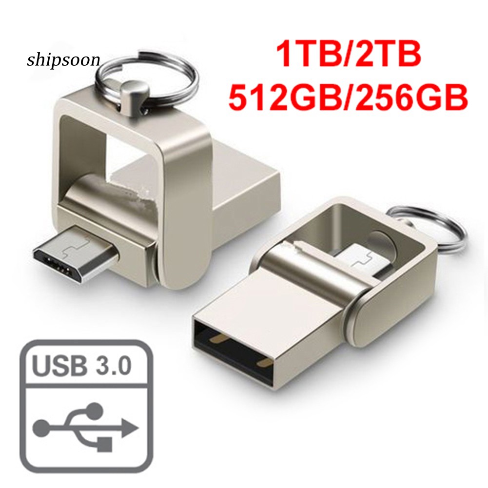 Ổ USB 2 đầu cắm Micro USB và USB 3.0 tiện dụng nhiều dung lượng 256GB/512GB/1TB/2TB