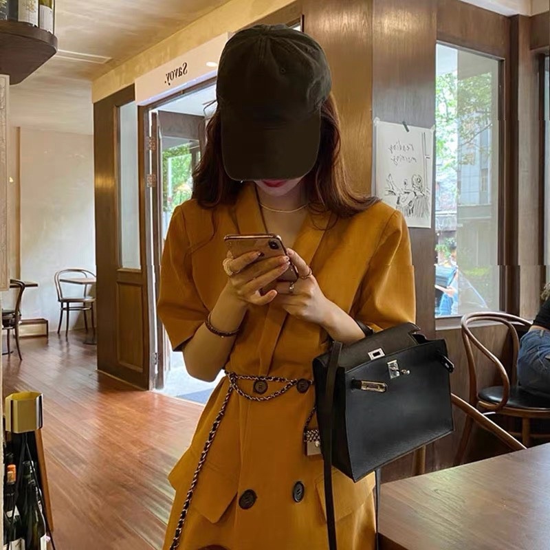 Áo vest nữ nâu dáng dài phong cách hàn quốc siêu hot&lt;Cam kết hàng chất lượng&gt;