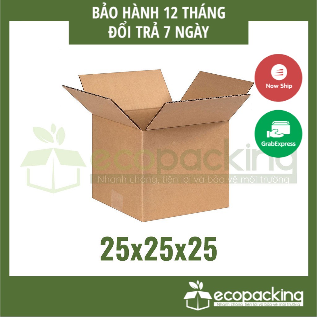[XẢ KHO] Combo 50 thùng hộp carton 25x25x25 cm đóng gói giao hàng
