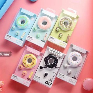 Tai nghe bánh donut kèm hộp tai nghe Q17 tai nghe cute tai nghe dễ thương