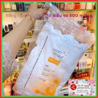 Bông Tẩy Trang Pháp Siêu To Khổng Lồ 500 Miếng
