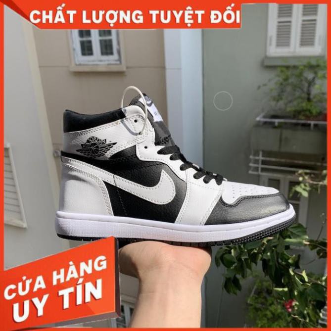 Giày cổ cao trắng nam jd trắng, giày jordan cổ cao trắng đen nam. New
