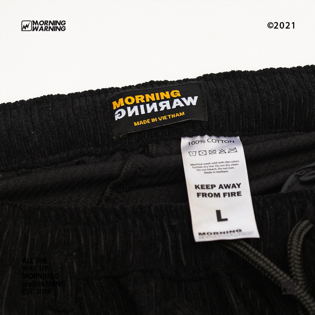 Quần Corduroy - Đen