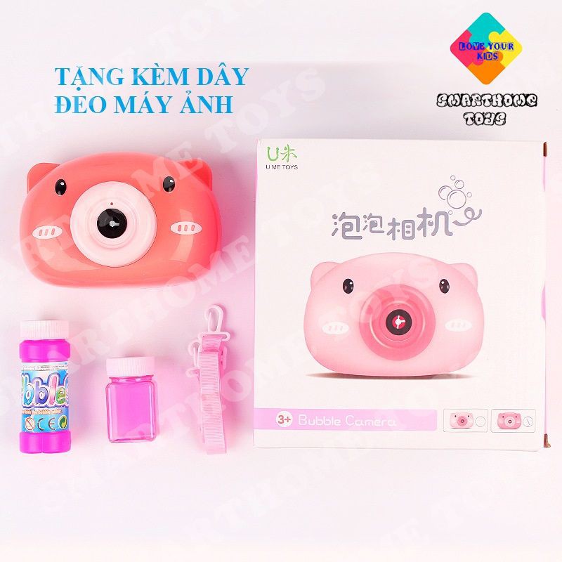 Máy Thổi Bong Bóng Xà Phòng Hình Máy Ảnh Có Nhạc – Đồ Chơi Vận Động Cho Bé SmartHome Toys