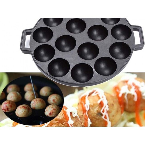 Khuôn bánh bạch tuộc Takoyaki Nhật bằng gang chống dính cao cấp