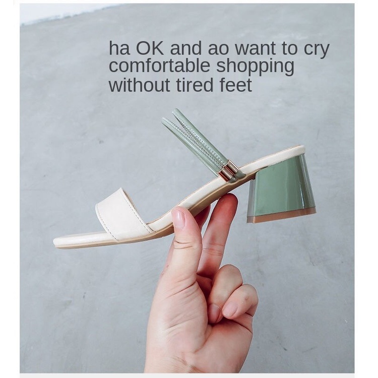 Giày Cao Gót CK Gót Vừa Đa Năng Mùa Hè Cho Nữ