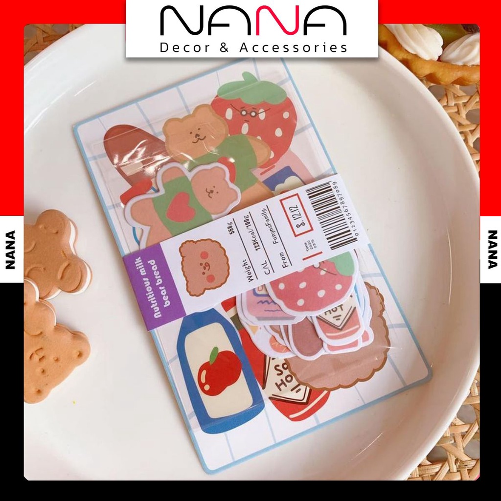 Bộ Dán Washi [MẪU MỚI] Gói Sticker Trang Trí Size To Dễ Thương