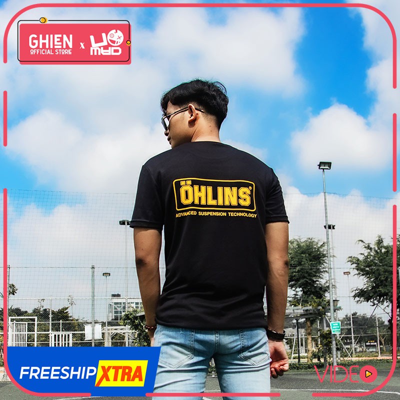 Áo thun UMAD unisex racing biker Ohlins nam nữ tay ngắn có big size (40kg-110kg) | BigBuy360 - bigbuy360.vn