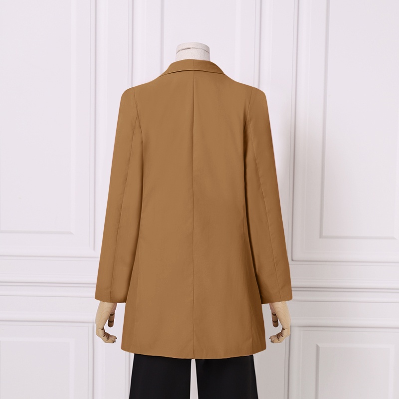 Áo khoác Blazer ZANZEA cổ lật dài tay phối nút phong cách công sở thời trang dành cho nữ