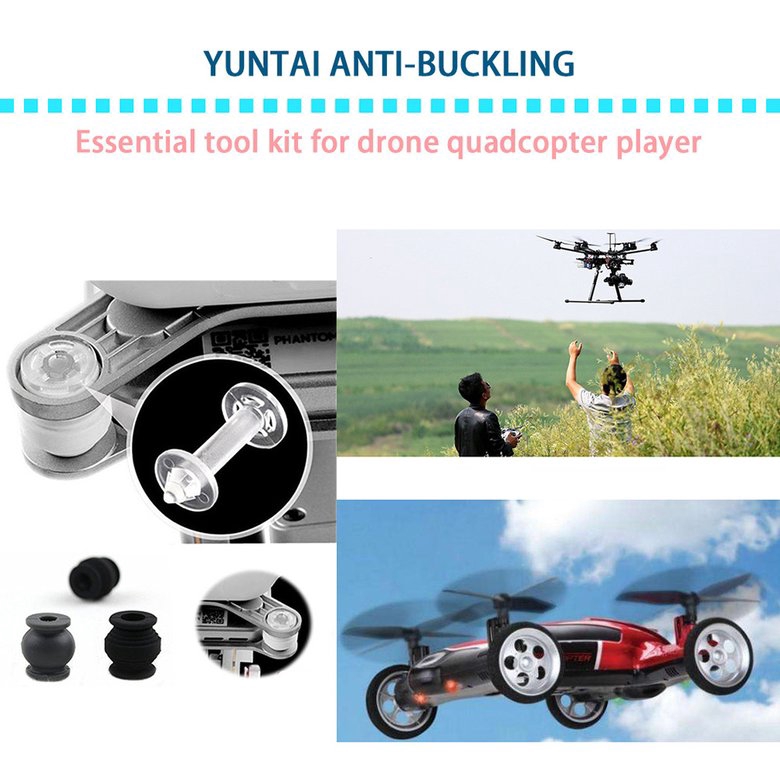 PK Camera Gimbal Damping Rubber Balls & Anti-drop Pins Kit for DJI Phantom 3