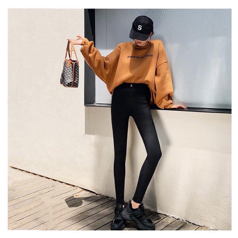 Quần tregging nữ lưng cạp cao - Quần legging nữ dài dáng thun ôm bó | BigBuy360 - bigbuy360.vn