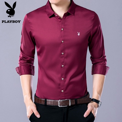 Panasonic Long-Sleeved Shirt Men's Thin Autumn Middle-Age Cotton Shirts Grasma Business Casual Free Ironing Shirt Tide