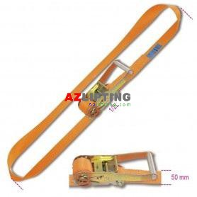 Dây chằng hàng không móc bản 50mm 3 tấn, chiều dài 2-8 mét, kiểu loại bó tròn, dây cảo tăng đơ chằng hàng xe tải, cont