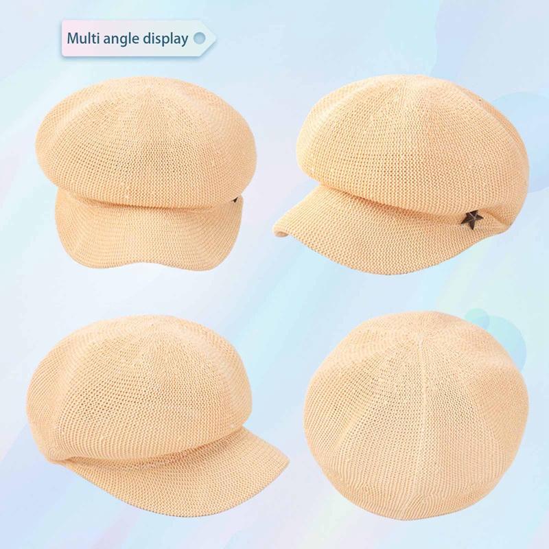 Mũ Nồi Đan Cói Mỏng Thoáng Khí Điều Chỉnh Được Thời Trang Mùa Hè Cho Nữ
