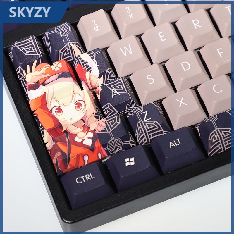 Genshin Impact Klee Keycap Cherry Profile  PBT Dye Sub phím cơ học keycap 108 phím