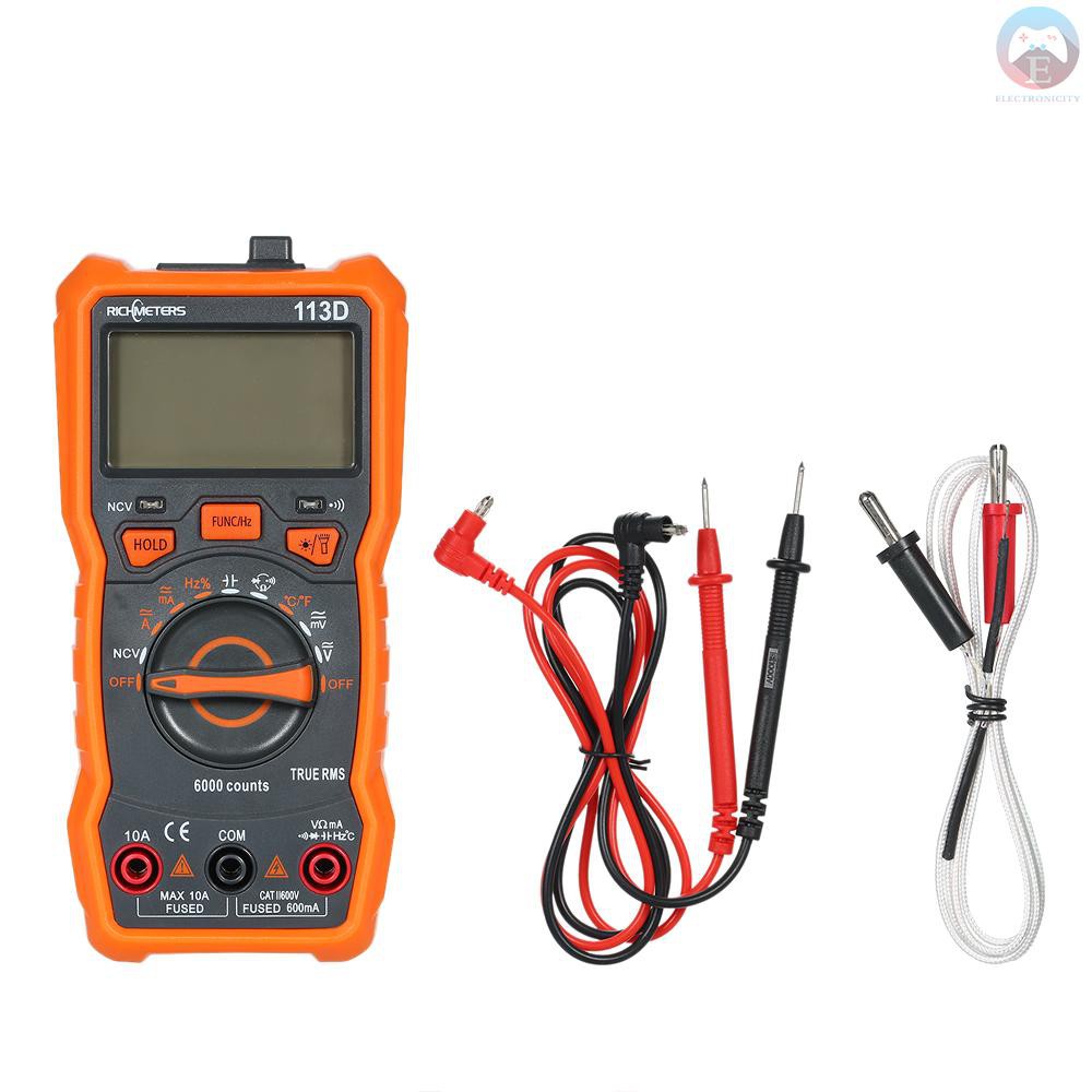 Đồng Hồ Đo Điện Áp Kỹ Thuật Số Rm113D Ncv 6000 Đa Năng Kèm Phụ Kiện