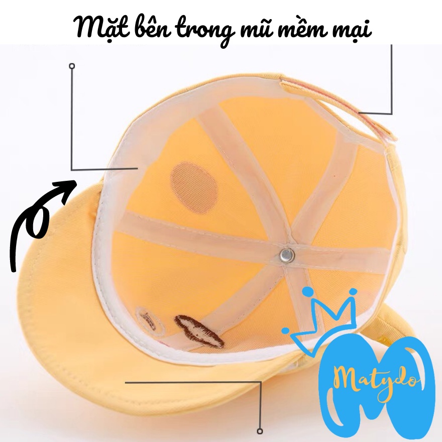 Mũ cho bé gái bé trai MATYDO nón lưỡi trai tay xinh cute đáng yêu phụ kiện mũ nón mùa hè