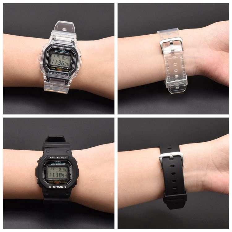 Vỏ nhựa dây đeo cho Casio dây đeo đồng hồ vuông nhỏ G DW5600 GW-B5600 5035 thể thao cao su chống thấm nước vòng tay nam dây đeo đồng hồ