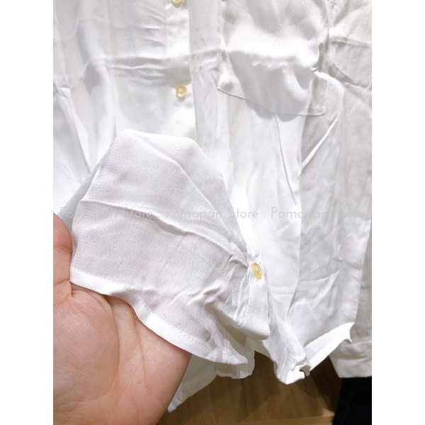 A1018 - Áo SM trắng Pull Bear