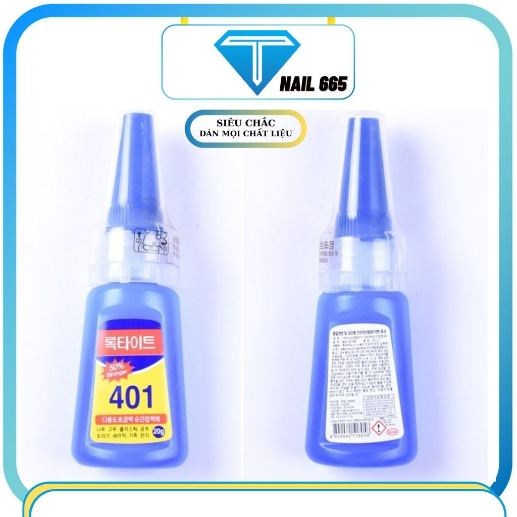 Keo 401 , Keo gắn móng đính đá siêu trắc, 20g