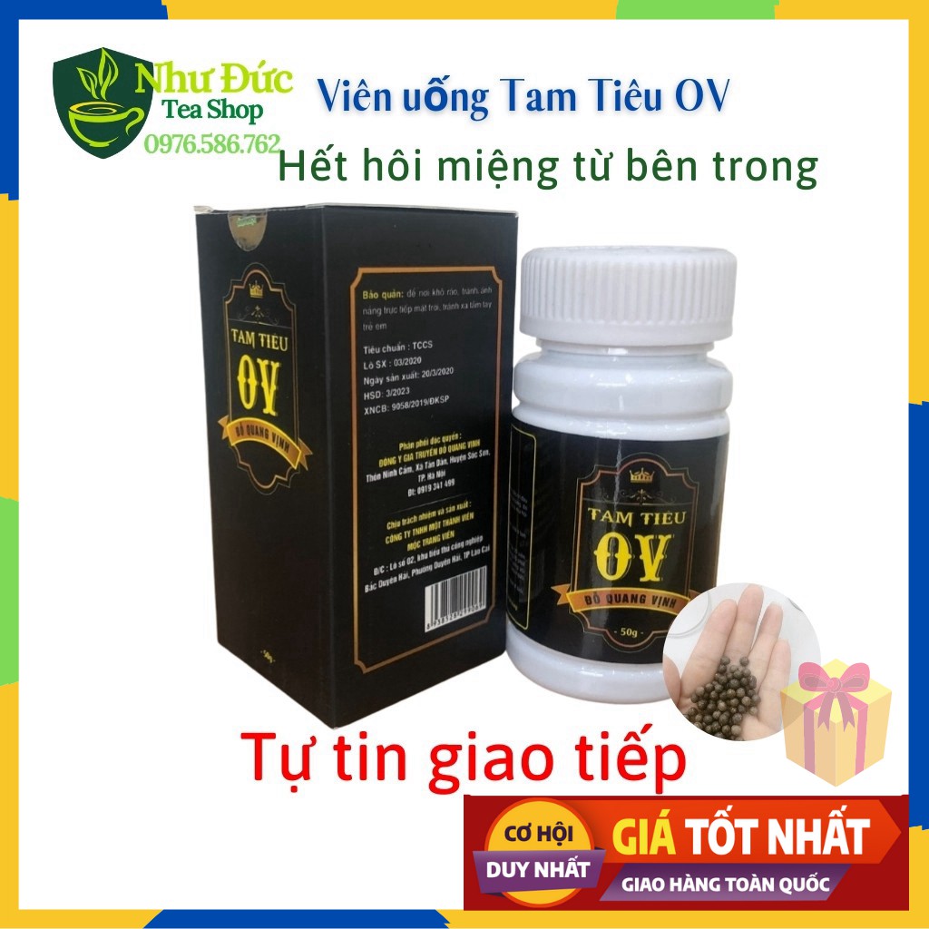 Lọ Viên Tam Tiêu OV Hết Hôi Miệng Trào Ngược Dạ Dày Hiệu Quả Sau 1 Tuần Sử Dụng - Mua 3 Tặng 1 | BigBuy360 - bigbuy360.vn