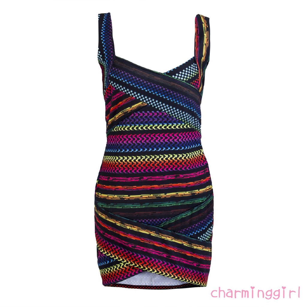 ♟Summer Women Sleeveless Bandage Bodycon Evening Party Cocktail Short Mini Dress | BigBuy360 - bigbuy360.vn