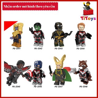 Minifigures Các Nhân Vật Siêu Anh Hùng Marvel Thor Captian Thanos Endgame - Đồ chơi Lắp ghép Xếp hình Non Lego PG8229