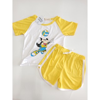 Bộ Cộc Tay Micky Chất Thun Lạnh Cho Bé
