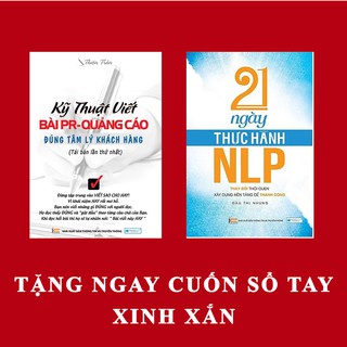 Sách - Combo 2 cuốn kỹ thuật viết bài PR Quảng cáo + 21 ngày thực hành NLP