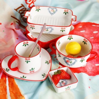 [ Sẵn ] Bộ gốm sứ Cherry siêu cute