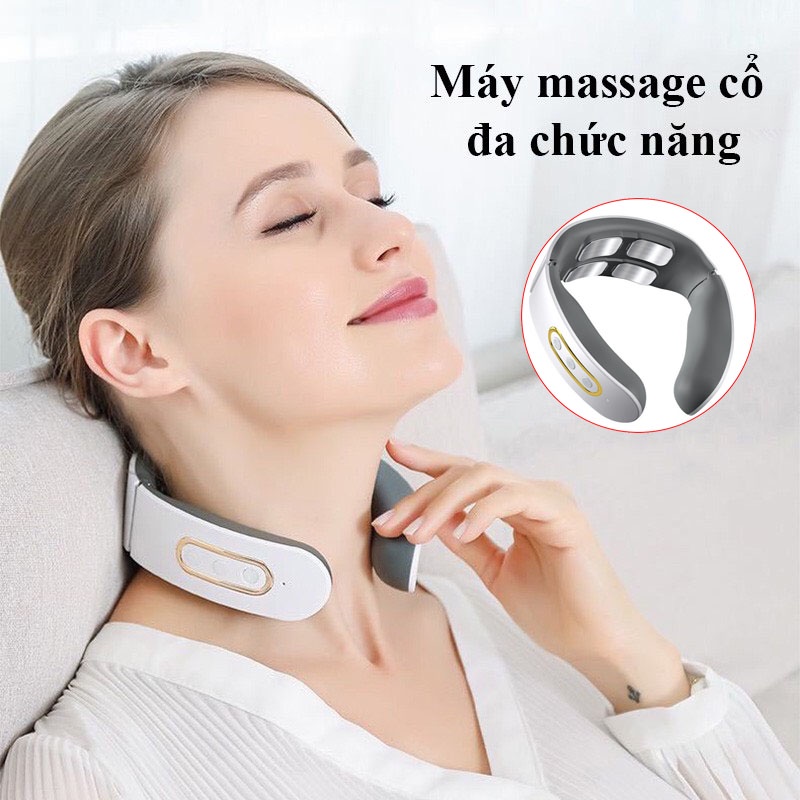 Máy Mát Xa Cổ Thông Minh Công Nghệ Xung Điện EMS 6 Chế Độ Massage