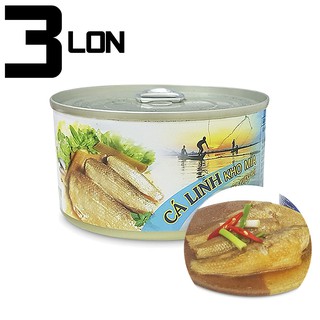 Combo x3 Hộp Cá Linh Kho Mía Antesco An Giang 210g/Hộp, Vị Béo, Mặn, Xuất Xứ An Giang