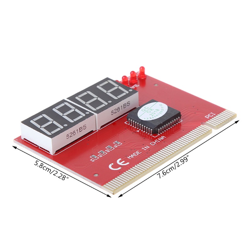 btsg New Computer PCI POST Card Motherboard LED 4-Digit Diagnostic Test PC Analyzer