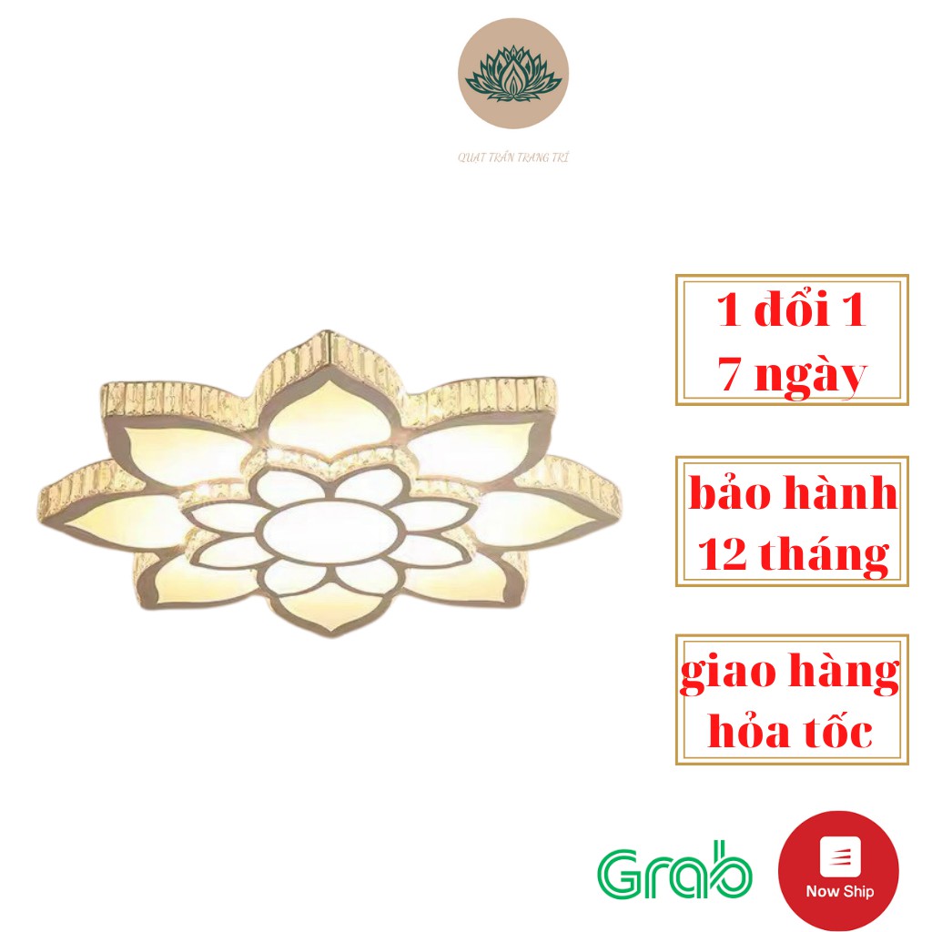Đèn Led Ốp Trần Pha Lê OTP89, Đèn Mâm Pha Lê Trang Trí Phòng Khách